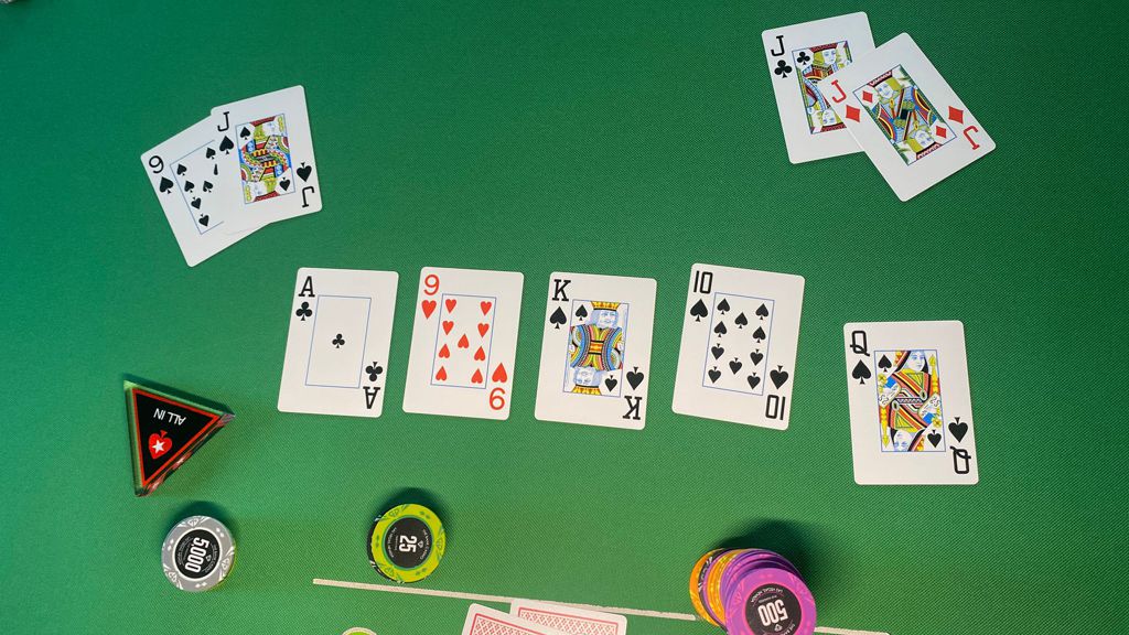 Die Hand des Abends: ein Straight Flush